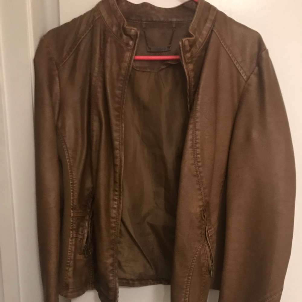 Faux Leather Jacekt